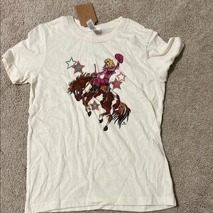 Bella Canvas Cream and Pink Short Sleeve Tee